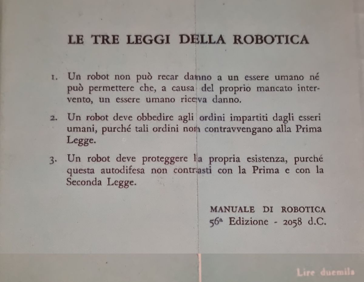 Le tre leggi della robotica